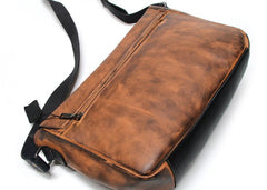 Cool Handmade Vintage Leather Mens Messenger Bags Shoulder Bag for men - iwalletsmen