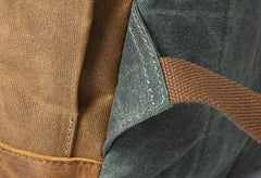 Waxed Canvas Mens Travel Backpack Canvas Backpacks Canvas School Backpack for Men - iwalletsmen