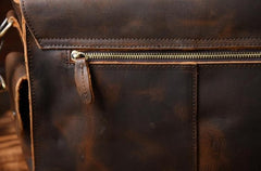 Genuine Leather Mens Cool Messenger Bag Briefcase Work Bag Business Bag for men