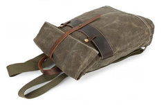 Waxed Canvas Mens Cool Backpacks Canvas Travel Backpack Canvas School Backpack for Men - iwalletsmen