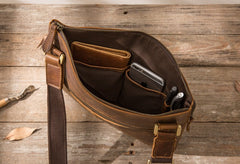 Vintage Leather Mens Cool Messenger Bag Shoulder Bags  for Men - iwalletsmen