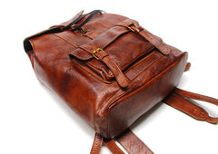 Handmade Leather Mens Backpacks Travel Backpacks Laptop Backpack for men - iwalletsmen