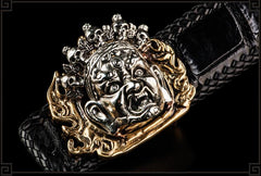 Handmade Genuine Leather Mens Belt Custom Cool Leather Men Black Belt for Men