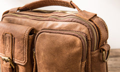 Cool Leather Small Mens Messenger Bags Small Shoulder Bags  for Men - iwalletsmen