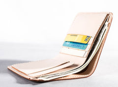 Vintage Handmade Leather Mens Small Wallet Bifold Wallet for Men - iwalletsmen