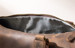 Cool Vintage Leather Mens Weekender Bag Travel Bags Shoulder Bags for men - iwalletsmen