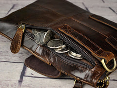 Vintage Mens Leather Side Bag Belt Pouch Holster Belt Case Waist Pouch for Men - iwalletsmen