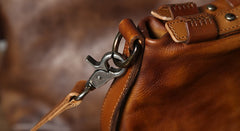 Handmade Leather Mens Cool Messenger Bag Briefcase Work Bag Business Bag Laptop Bag for men