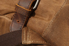 Waxed Canvas Leather Mens Backpack Canvas Travel Backpacks Canvas School Backpack for Men - iwalletsmen