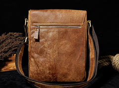 Small Leather Mens SIDE BAGs COURIER BAGs Messenger Bag Shoulder Bag for Men - iwalletsmen