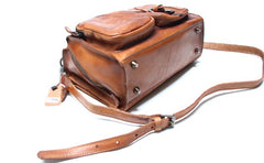 Vintage Brown Leather Mens Messenger Bag Handbag Shoulder Bag for men - iwalletsmen