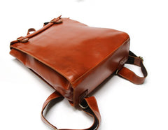 Brown Leather Mens Backpack Travel Backpacks Laptop Backpack for men - iwalletsmen