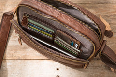 Cool Leather Small Mens Messenger Bags Small Shoulder Bag for Men - iwalletsmen