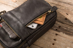 Vintage Leather Mens Sling Bag Sling Shoulder Bag Sling Backpack for men - iwalletsmen