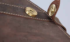 Handmade Leather Mens Cool Backpack Sling Bag Large Travel Bag Hiking Bag for Men