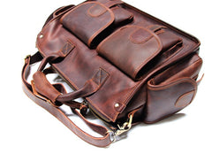 Cool Leather Mens Large Travel Bags Handbag Shoulder Bags for men - iwalletsmen