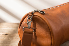 Cool Leather Mens Barrel Shoulder Bags Messenger Bags for Men - iwalletsmen