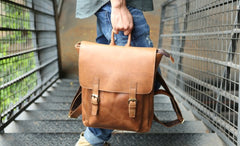Cool Leather Mens Backpack Travel Backpack Laptop Backpack for men - iwalletsmen