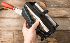 Cool Mens long Wallet Leather Bifold Wallet Long Wallets for Men - iwalletsmen