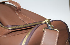 Mens Leather Barrel Backpack Cool Travel Bag Weekender Bag for men - iwalletsmen