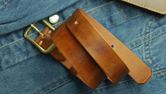 Handmade Vintage Leather Mens Belt Leather Belt for Men - iwalletsmen