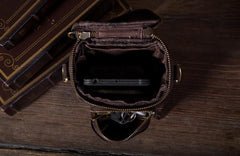 Vintage Leather Belt Pouch for Men Waist Bags BELT BAGs Shoulder Bags For Men - iwalletsmen