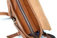 Leather Brown Mens Backpack Cool Travel Backpacks Laptop Backpack for men - iwalletsmen