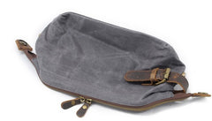 Cool Canvas Leather Mens Zipper Wristlet Bag Vintage Clutch Zipper Bag for Men - iwalletsmen