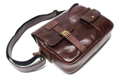 Cool Leather Mens Large Messenger Bags Shoulder Bag for men - iwalletsmen