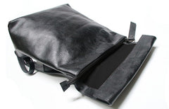 Cool Black Mens Leather Backpack Travel Backpacks Laptop Backpack for men - iwalletsmen