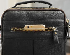 Cool Leather Mens Small Side Bag Messenger Bags Shoulder Bags for Men - iwalletsmen