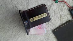 Handmade Vintage Leather Mens Slim Small Wallet Leather Bifold Wallets for Men - iwalletsmen