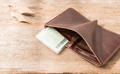 Cool Leather Mens Small Wallets Bifold Slim Front Pocket Wallet for Men - iwalletsmen