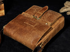 Small Leather Mens SIDE BAGs COURIER BAGs Messenger Bag Shoulder Bag for Men - iwalletsmen