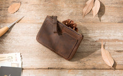 Leather Mens Card Holders Slim Front Pocket Wallet Coin Wallet for Men - iwalletsmen