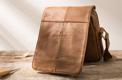 Cool Leather Small Mens Messenger Bags Shoulder Bags for Men - iwalletsmen