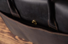 Genuine Leather Mens Cool Messenger Bag Briefcase Work Bag Business Bag for men