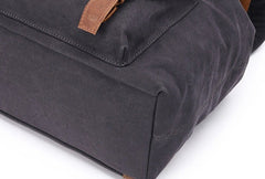 Waxed Canvas Leather Mens Backpack Canvas Travel Backpacks Canvas School Backpack for Men - iwalletsmen