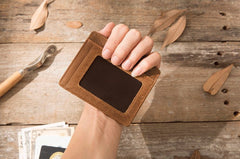 Leather Mens Slim Card Holder Front Pocket Wallets Card Wallet for Men - iwalletsmen