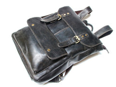 Cool Brown Mens Leather Backpack Travel Backpack School Backpacks for men - iwalletsmen