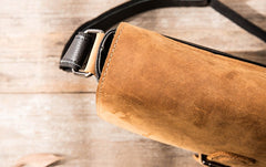 Handmade Cool Leather Mens Small Messengers Bag Shoulder Bags for Men - iwalletsmen
