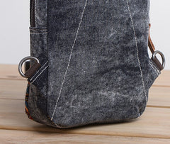 Folk Canvas Mens Sling Bag Vintage Chest Bag One Shoulder Pack for men - iwalletsmen