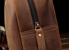 Cool Leather Mens Sling Shoulder Bag Sling Bags Chest Bag Sling Backpack for men - iwalletsmen