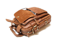Cool Leather Mens Small Handbag Messenger Bag Shoulder Bag for men - iwalletsmen