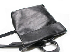 Cool Black Mens Leather Backpack Travel Backpacks Laptop Backpack for men - iwalletsmen