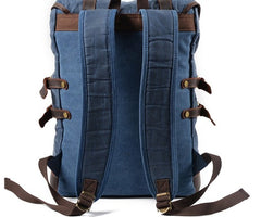 Waxed Canvas Mens Travel Backpack Canvas Hiking Backpack Canvas Backpack for Men - iwalletsmen