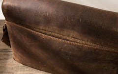 Cool Leather Coffee  Mens Messenger Bags Vintage Shoulder Bags  for Men - iwalletsmen