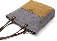 Mens Waxed Canvas Tote Bag Canvas Shopper Bag Canvas Shoulder Bag for Men - iwalletsmen