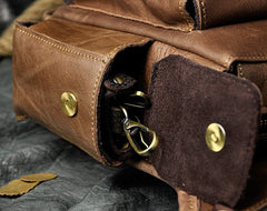 Biker Mens Leather Drop Leg Bag Waist Bag Side Bag Belt Pouch Pack for Men - iwalletsmen