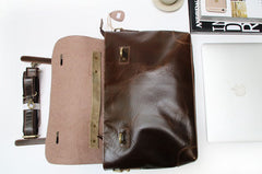 Cool Leather Mens Briefcase Messenger Bags Handbag Shoulder Bag for men - iwalletsmen